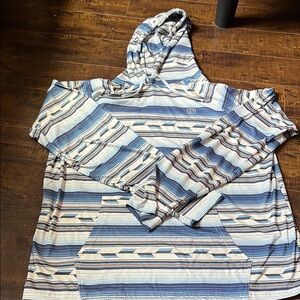 Striped Blue and White Hoodie